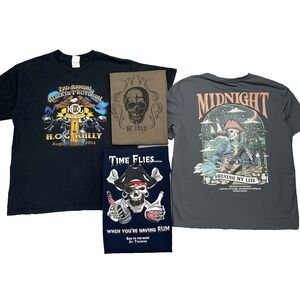 T Shirt Lot of  4 Mens Large Mix Brands Outdoor Workwear Biker Moto Grunge Skate